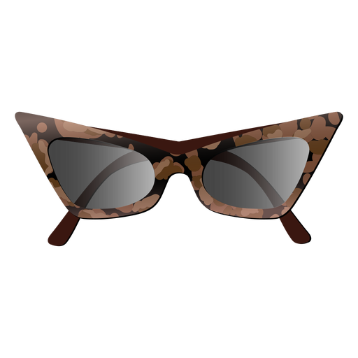 Cat eye fashionable sunglasses glossy PNG Design