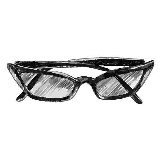 Bosquejo de gafas en forma de ojo de gato Diseño PNG