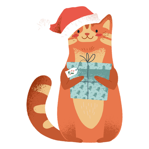 Download Cat wearing christmas elements illustration - Transparent ...