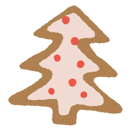 Biscoito de gengibre de árvore de natal Desenho PNG