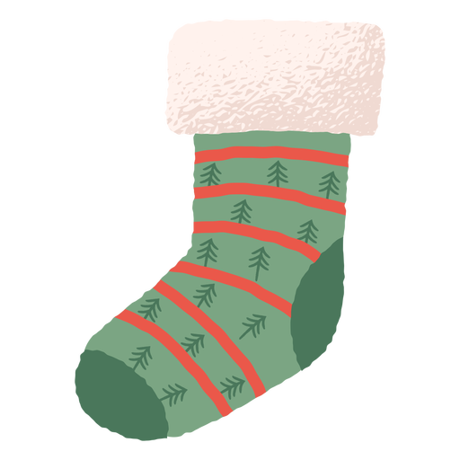 Christmas colorful santa sock PNG Design