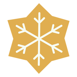 Christmas cookie snowflake flat PNG Design