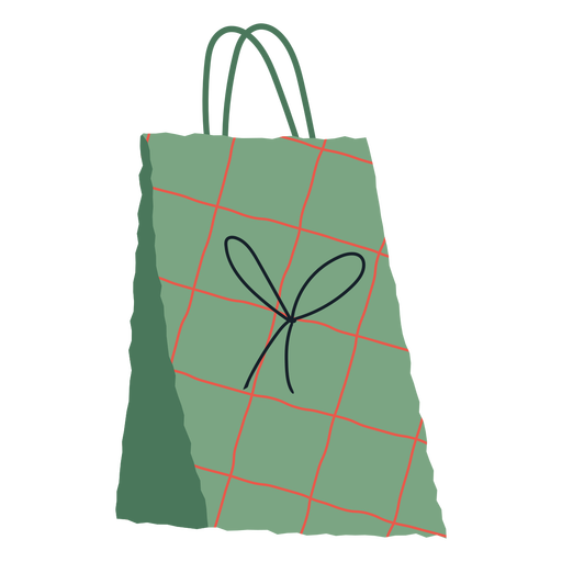 Christmas gift bag illustration PNG Design