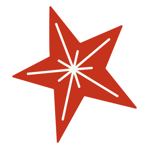 Design de estrela de Natal Desenho PNG