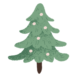 Christmas tree illustration design PNG Design