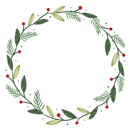Ilustración de decoración de corona de Navidad Diseño PNG
