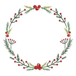 Christmas wreath traditional decoration PNG Design
