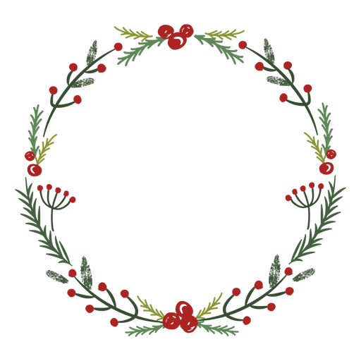 Decoração tradicional guirlanda de natal Desenho PNG