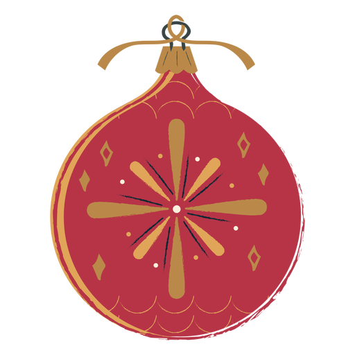 Ornamento circular tradicional de natal Desenho PNG