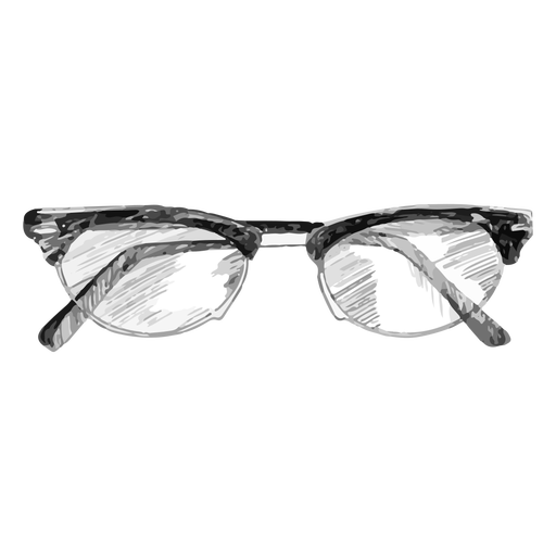 Diseño de boceto de gafas estilo clubmaster Diseño PNG