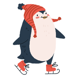 Cute christmas penguin illustration PNG Design Transparent PNG