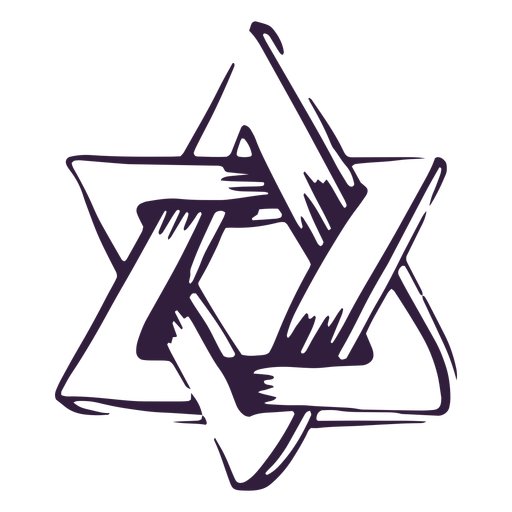 Jüdischer Symbolstrich des Davidsterns PNG-Design
