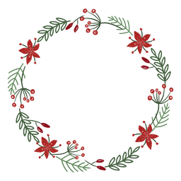 Decorative christmas wreath wreath PNG Design