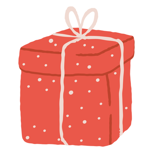Dotted gift box illustration PNG Design