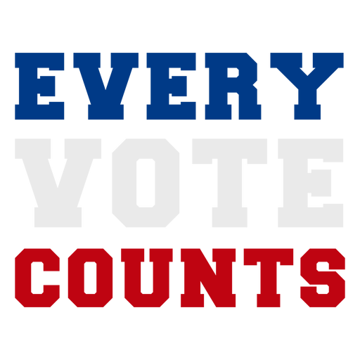 Every votes counts elections quote PNG Design