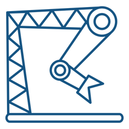 Excavator construction machinery stroke PNG Design
