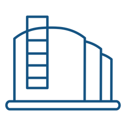 Fábrica de trazo de edificio de fábrica Diseño PNG