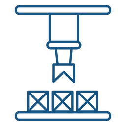 Trazo de boxeo de la máquina de fábrica Diseño PNG