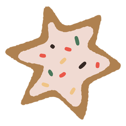 Ilustración de galleta de estrella de pan de jengibre