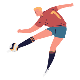 Goaling soccer player male character PNG Design