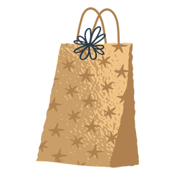 Ilustración de bolsa de regalo dorada Diseño PNG