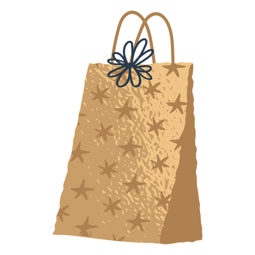 Download Golden gift bag illustration - Transparent PNG & SVG vector file