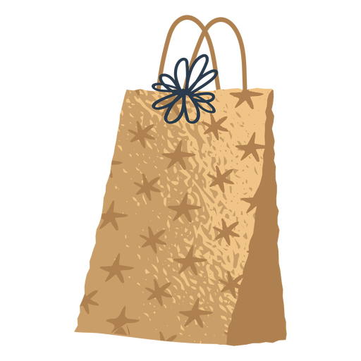 Ilustración de bolsa de regalo dorada Diseño PNG