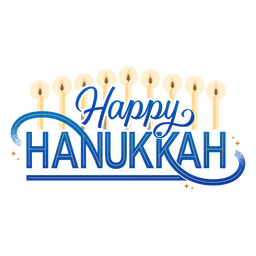 Letras de velas hannukah felizes Desenho PNG