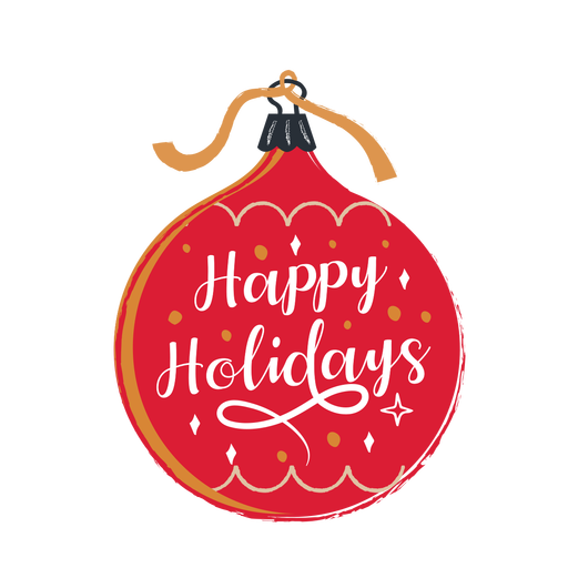 Happy holidays ornament PNG Design