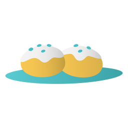 Jelly filled dessert jewish tradition flat PNG Design