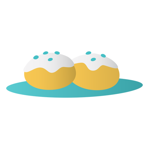 Jelly filled dessert jewish tradition flat PNG Design