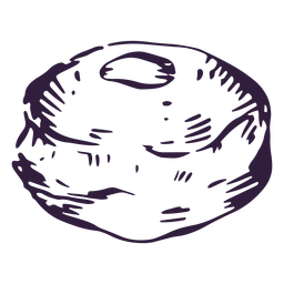 Diseño de trazo sufganiyah relleno de gelatina Diseño PNG