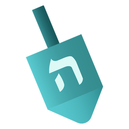 Jewish dreidel flat PNG Design