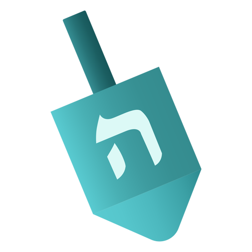 Jewish dreidel flat - Transparent PNG & SVG vector file