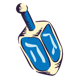 Ilustración de dreidel judío Diseño PNG