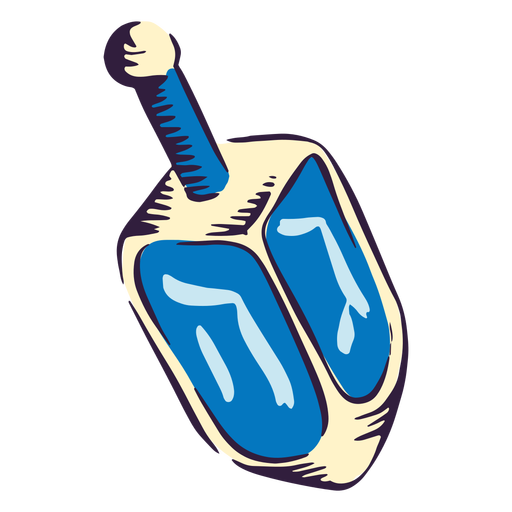 Ilustraci?n de dreidel jud?o Diseño PNG