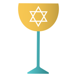Kidush cup jewish flat PNG Design