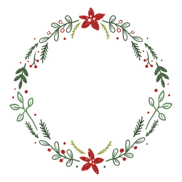 Leafy christmas wreath PNG Design Transparent PNG