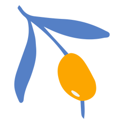 Diseño de naturaleza de doodle de aceitunas de hoja Transparent PNG