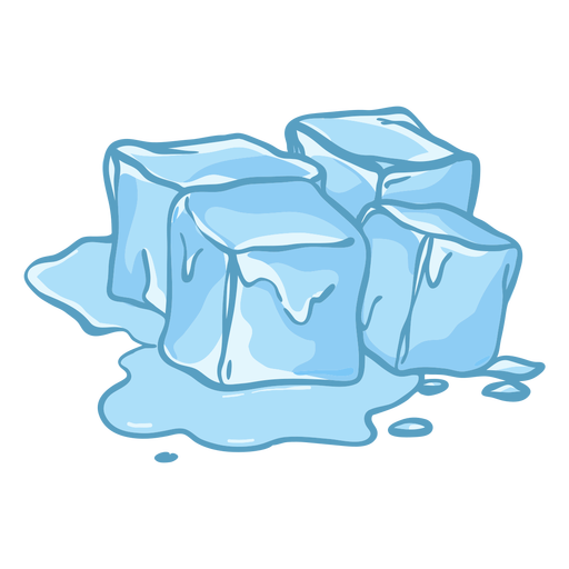 Melting ice flat design - Transparent PNG & SVG vector file