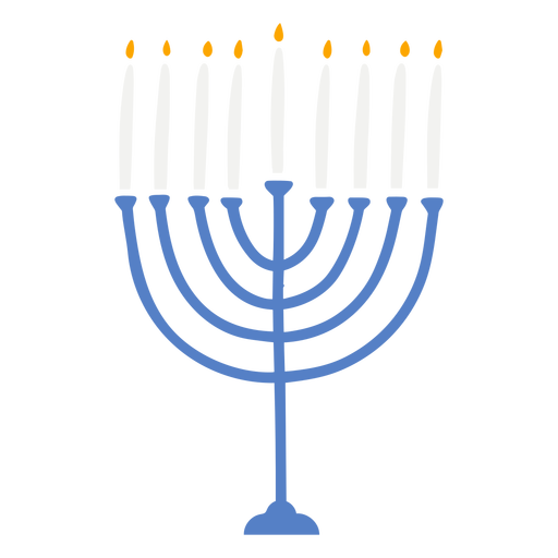 Menorah Hanukkah Doodle Design - Transparent Png & Svg Vector File