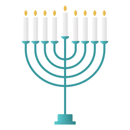 Design plano Menorah hanukkah Desenho PNG