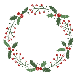 Mistel Weihnachtskranz Design PNG-Design