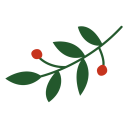 Mistel Dekoration flach PNG-Design