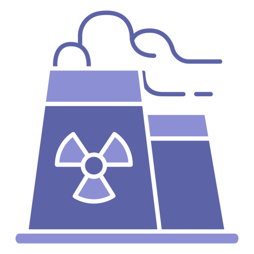 Nuclear plant silhouette PNG Design