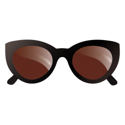 Óculos de sol ovais de grandes dimensões com design brilhante Desenho PNG