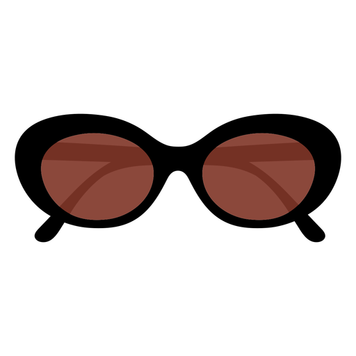 Flaches Design der ovalen Sonnenbrille PNG-Design