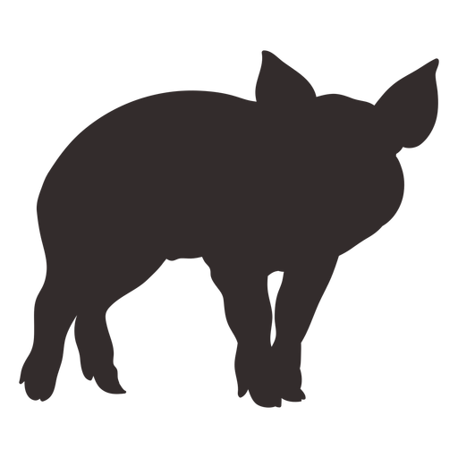 Desenho de silhueta de porco Desenho PNG