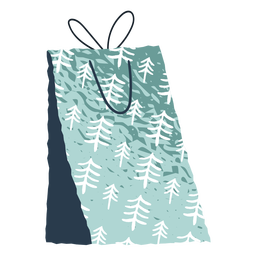 Present bag snowflakes illustration PNG Design