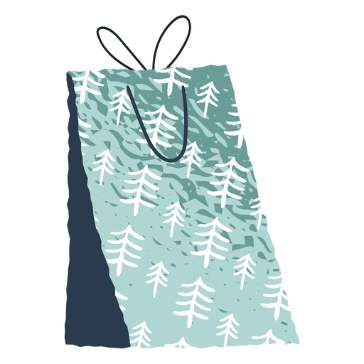 Present bag snowflakes illustration PNG Design